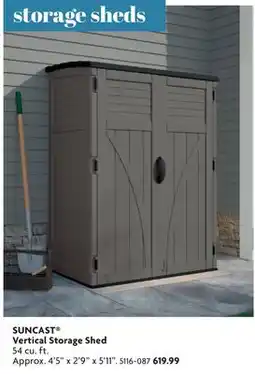 Home Hardware Vertical Storage Shed offer