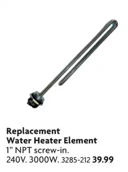 Home Hardware Replacement Water Heater Element offer