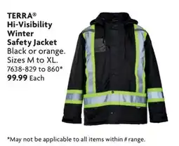 Home Hardware Hi-Visibility Winter Safety Jacket offer