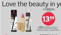Rexall L'OREAL Infallible Lip Gloss or Eyeliner, Colour Riche Lipstick, Telescopic Eyeliner or Brow Definer offer