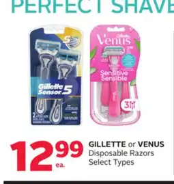 Rexall GILLETTE or VENUS Disposable Razors offer