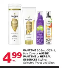 Rexall PANTENE 308ml-355ml Hair Care or AUSSIE, PANTENE or HERBAL ESSENCES Styling offer