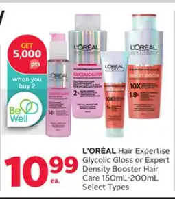 Rexall L'OREAL Hair Expertise Glycolic Gloss or Expert Density Booster Hair Care offer