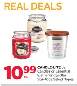Rexall CANDLE-LITE Jar Candles or Essential Elements Candles offer