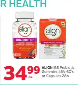 Rexall ALIGN IBS Probiotic Gummies 46's-60's or Capsules 28's offer