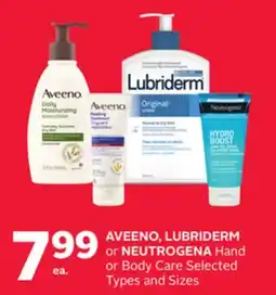 Rexall AVEENO, LUBRIDERM or NEUTROGENA Hand or Body Care offer