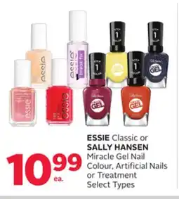 Rexall ESSIE Classic or SALLY HANSEN Miracle Gel Nail Colour, Artificial Nails or Treatment offer