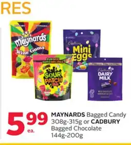 Rexall MAYNARDS Bagged Candy 308g-315g or CADBURY Bagged Chocolate 144g-200g offer