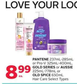 Rexall PANTENE 237mL-285mL or Pro-V 325mL-400mL, GOLD SERIES or AUSSIE 225mL-778mL or OLD SPICE 650mL offer