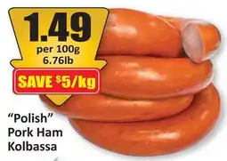 Starsky Polish Pork Ham Kolbassa offer