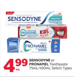 Rexall SENSODYNE or PRONAMEL Toothpaste offer