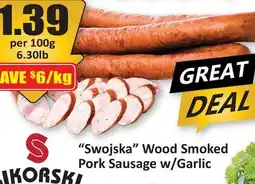 Starsky Swojska Wood Smoked Pork Sausage w/Garlic offer
