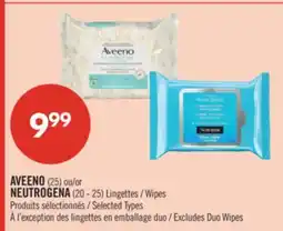 Pharmaprix AVEENO (25) or NEUTROGENA (20 - 25) Wipes offer