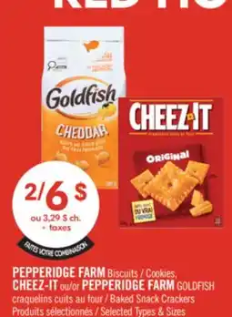 Pharmaprix PEPPERIDGE FARM Biscuits, CHEEZ-IT or PEPPERIDGE FARM GOLDFISH offer