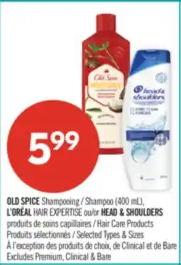Pharmaprix OLD SPICE Shampoo (400 mL), L'ORÉAL HAIR EXPERTISE or HEAD & SHOULDERS Hair Care Products offer