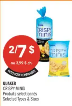 Pharmaprix QUAKER CRISPY MINIS offer