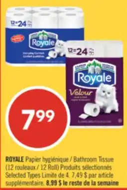 Pharmaprix ROYALE Papier Bathroom Tissue 12Roll offer