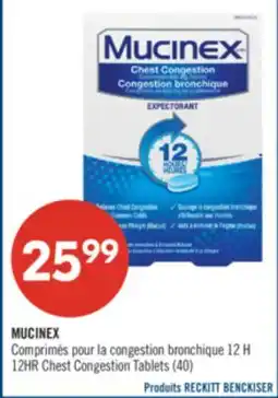 Pharmaprix MUCINEX 12HR Chest Congestion Tablets offer