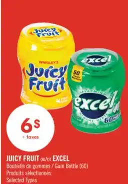 Pharmaprix JUICY FRUIT or EXCEL Gum Bottle offer
