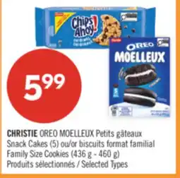 Pharmaprix CHRISTIE OREO MOELLEUX Petits gâteaux (5) ou biscuits format familial (436 g - 460 g) offer