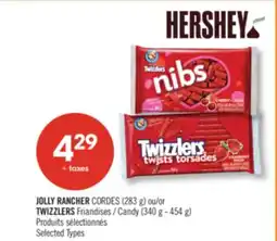 Pharmaprix JOLLY RANCHER CORDES (283 g) or TWIZZLERS Candy (340 g - 454 g) offer