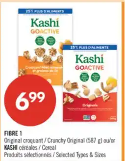 Pharmaprix FIBRE 1 Crunchy Original (587 g) or KASHI Cereal offer
