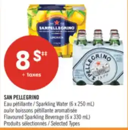 Pharmaprix SAN PELLEGRINO Sparkling Water (6 x 250 mL) or Flavoured Sparkling Beverage (6 x 330 mL) offer