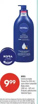 Pharmaprix NIVEA Creme Tin (250 mL) or Body Lotion (500 mL - 625 mL) offer
