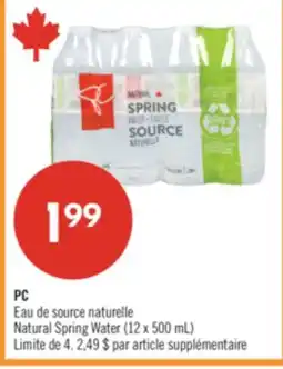 Pharmaprix PC Natural Spring Water offer