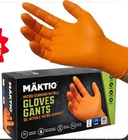Bumper to Bumper MÄKTIG Orange - 7 mil Micro-Diamond Nitrile Gloves offer