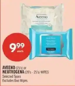 Shoppers Drug Mart Aveeno or Neutrogena wipes offer