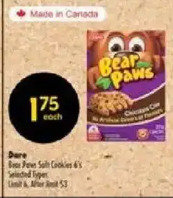 Shoppers Drug Mart Bear Paws Salt Cookies 6's offer