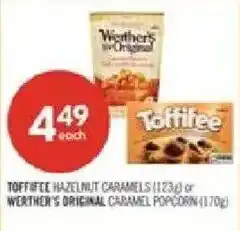 Shoppers Drug Mart Toffifee hazelnut caramels or Werther's original caramel popcorn offer
