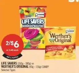 Shoppers Drug Mart Life Savers gummies gelifies or Werther's original candy offer