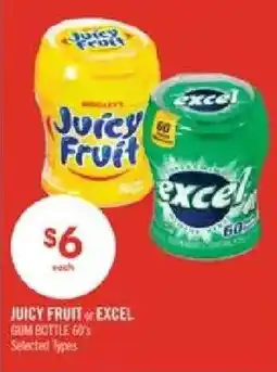 Shoppers Drug Mart Juicy Fruit or Excel offer