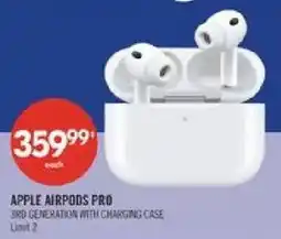 Shoppers Drug Mart Apple AirPods Pro 3rd Generation with Charging Case offer