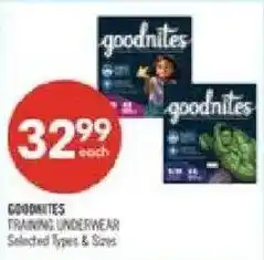 Shoppers Drug Mart Goodnites training underwear offer