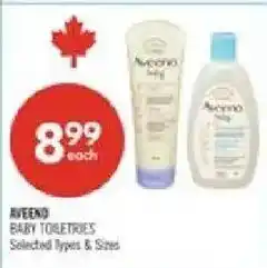 Shoppers Drug Mart Aveeno baby toiletries offer
