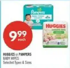 Shoppers Drug Mart Huggies or Pampers baby wipes offer