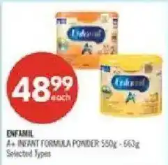 Shoppers Drug Mart Enfamil A+ infant formula powder offer