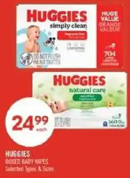 Shoppers Drug Mart Huggies boxed baby wipes offer