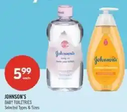 Shoppers Drug Mart Johnson's baby toiletries offer