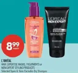Shoppers Drug Mart L'Oréal hair expertise masks, treatments or men expert styling products offer