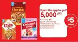 Shoppers Drug Mart Cheerios Oatmeal Crisp & Chex cereal products offer