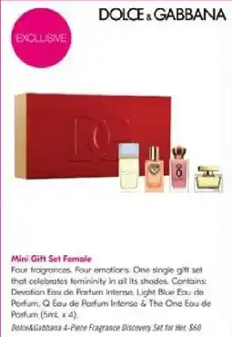 Shoppers Drug Mart Dolce & Gabbana mini gift set female offer