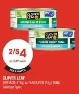 Shoppers Drug Mart Clover Leaf skipjack or flavoured tuna offer