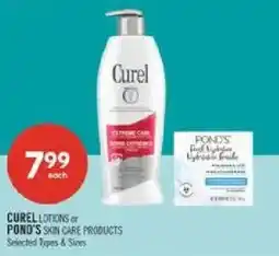 Shoppers Drug Mart Curel lotions or Pond's skin care products offer