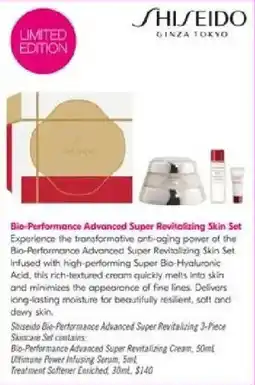 Shoppers Drug Mart Shiseido Bio-Performance Advanced Super Revitalizing Skin Set offer