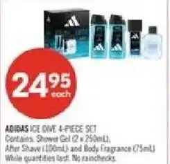 Shoppers Drug Mart Adidas ice dive 4-piece set offer