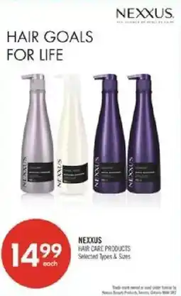 Shoppers Drug Mart Nexxus hair care products offer